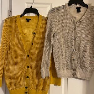Pair of Ann Taylor Factory cardigans